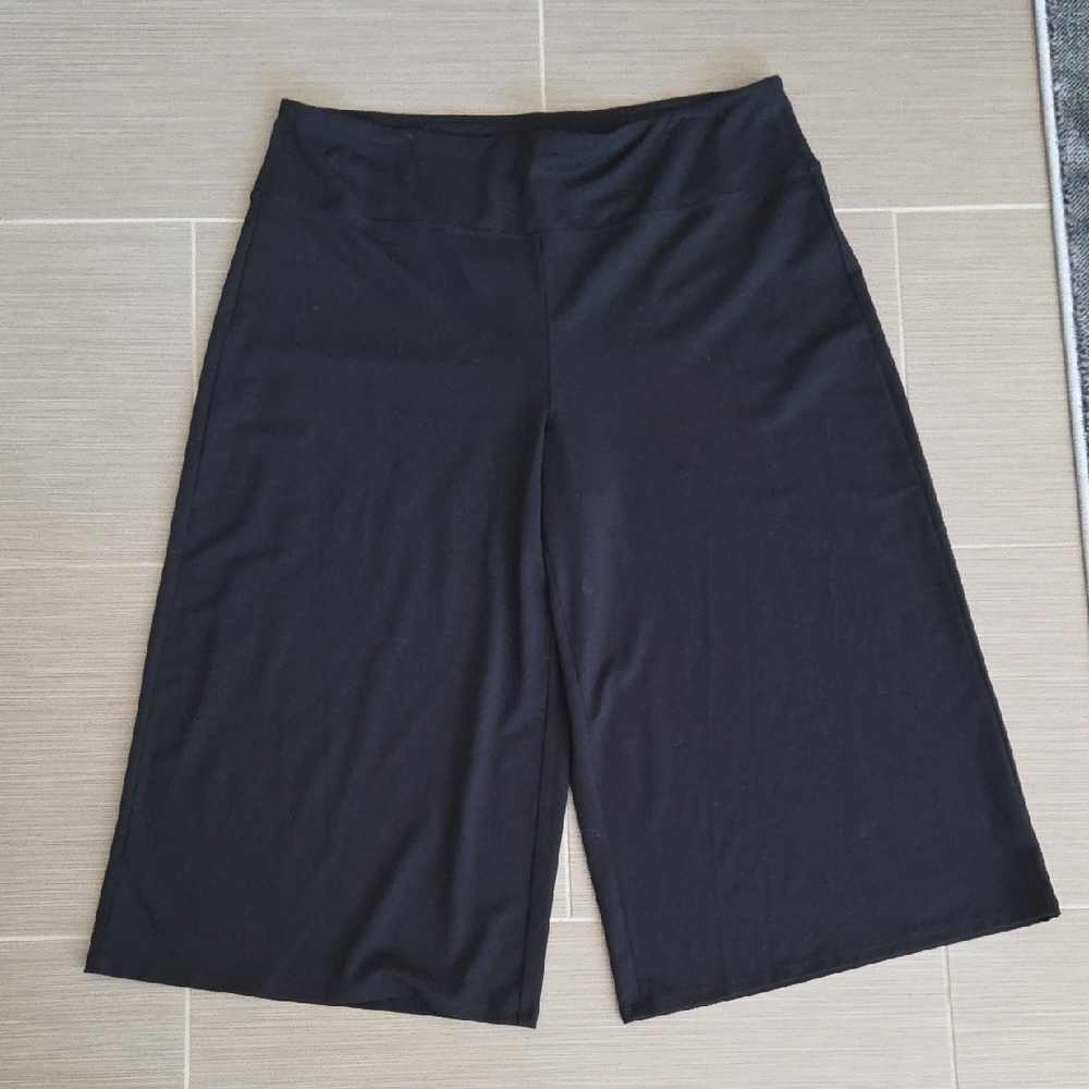 J. Jill Black Wide-Leg Cropped Pants